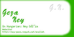 geza ney business card